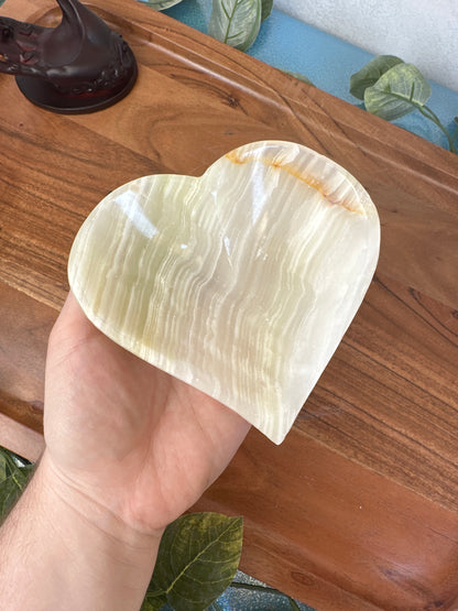 Green Onyx Heart Bowl