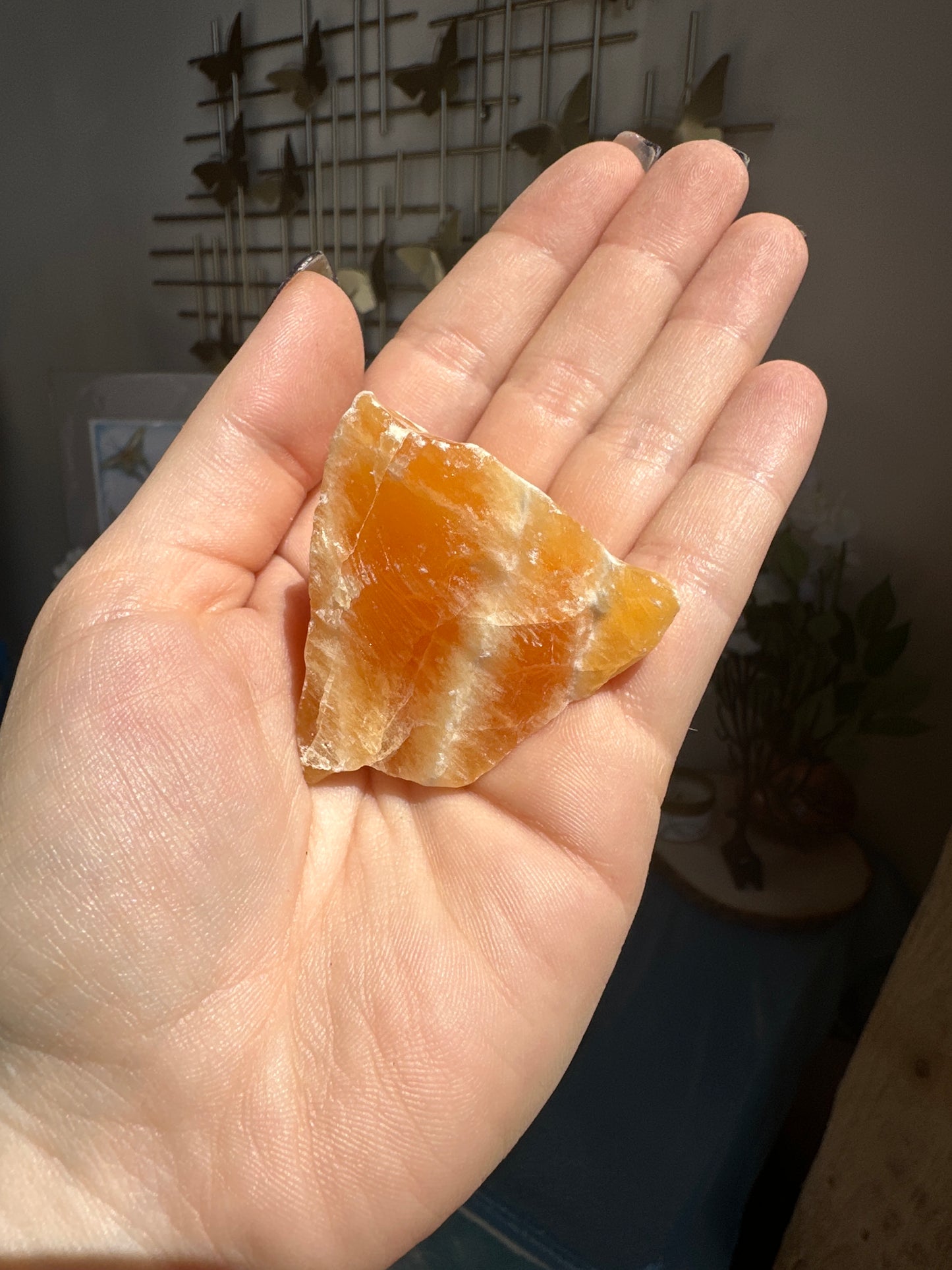 Raw Orange Calcite Chunk