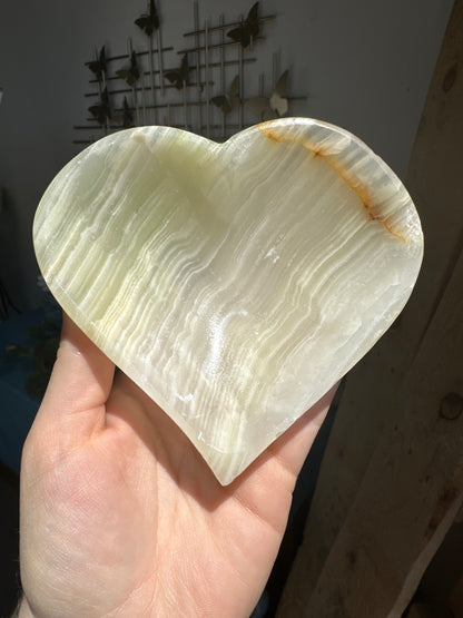 Green Onyx Heart Bowl