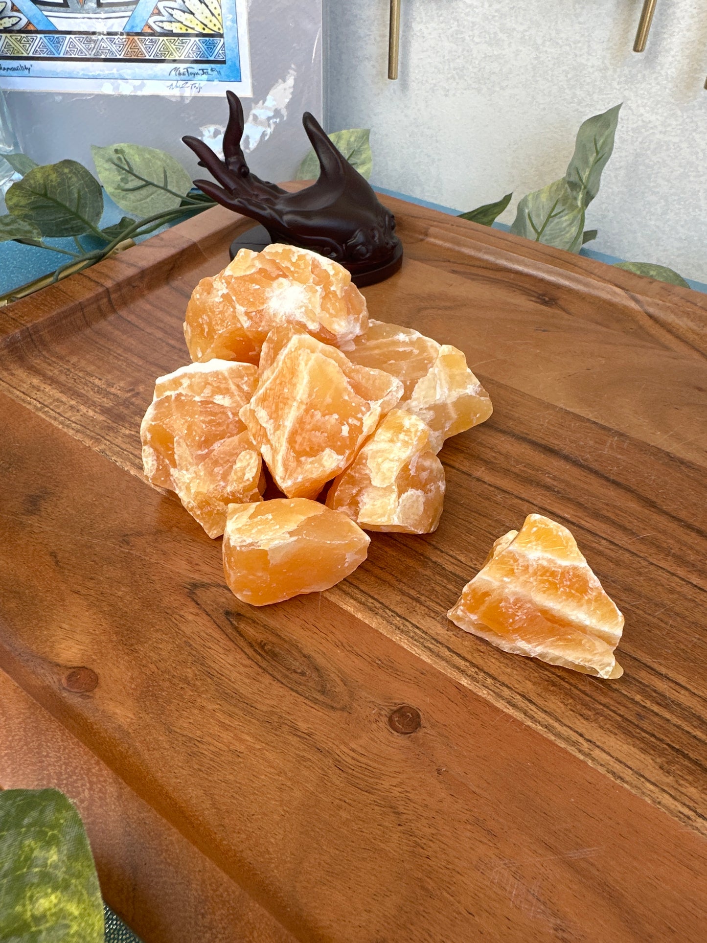 Raw Orange Calcite Chunk